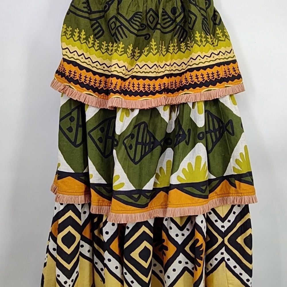 Farm Rio Green Creation Midi Skirt XS NWT - Picture 6 of 9